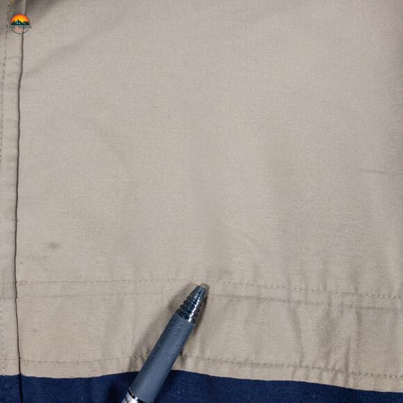 Claiborne Bomber Jacket Tan Blue Long Sleeve Full-Zip Jogger Men's Size Large - Picture 9 of 15
